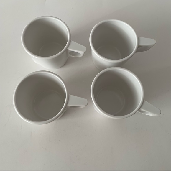 Dallas Ware White Melamine Cups Stackable Set of 4 - Picture 4 of 13